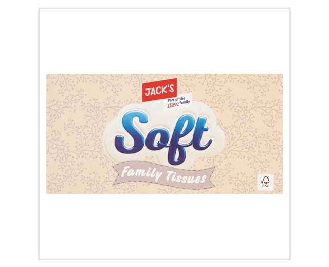 Tissues, Jack's Soft Family Tissues 90 Sheets