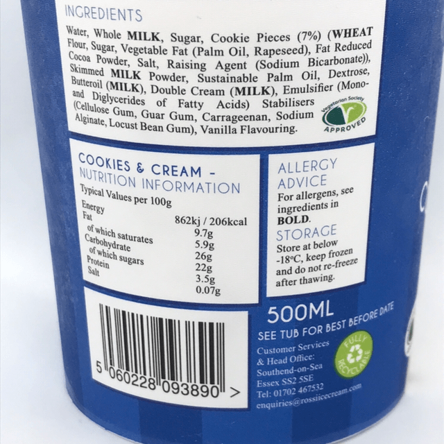 Rossi cookies & cream 500ml