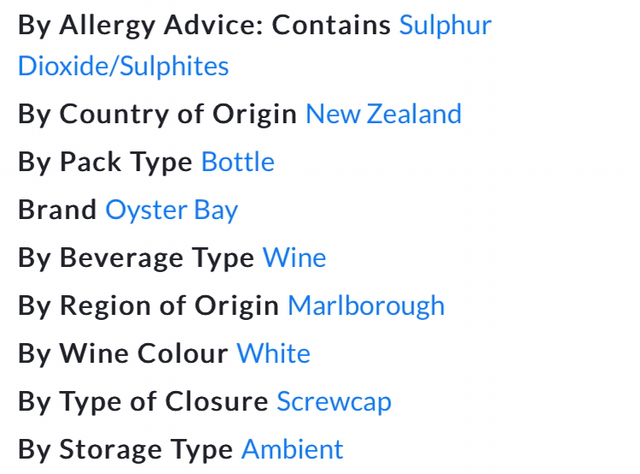 Oyster Bay Marlborough Sauvignon Blanc 750ml