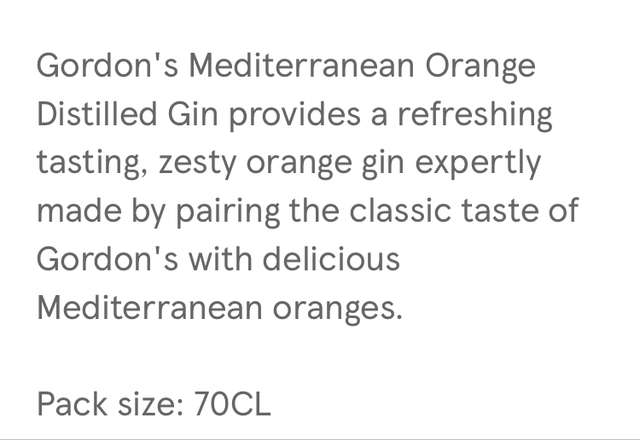Gordons Mediterranean Orange 70cl