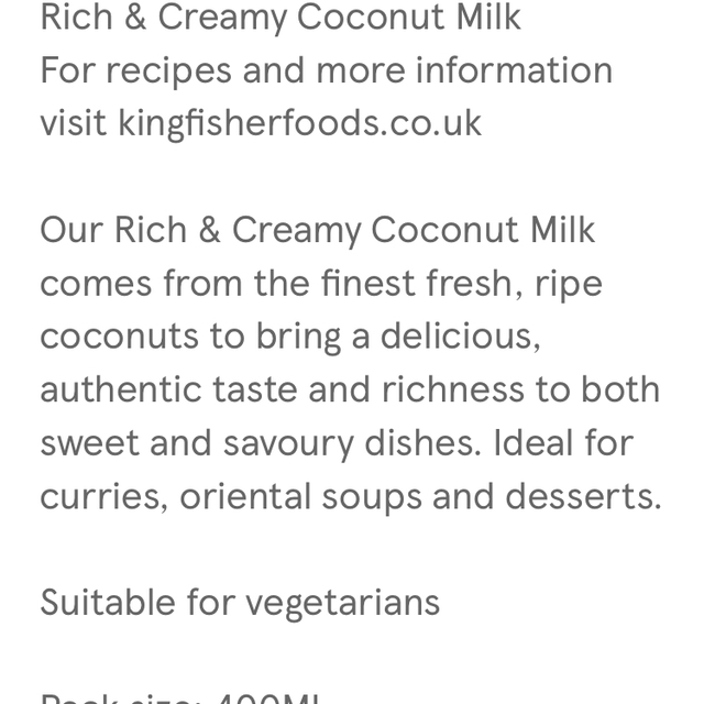 Coconut milk 400ml