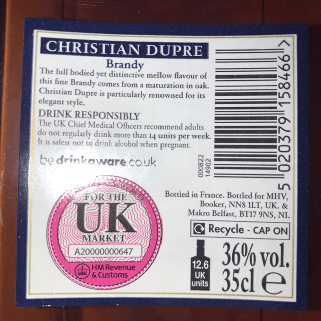 Christian Dupre Brandy 35cl