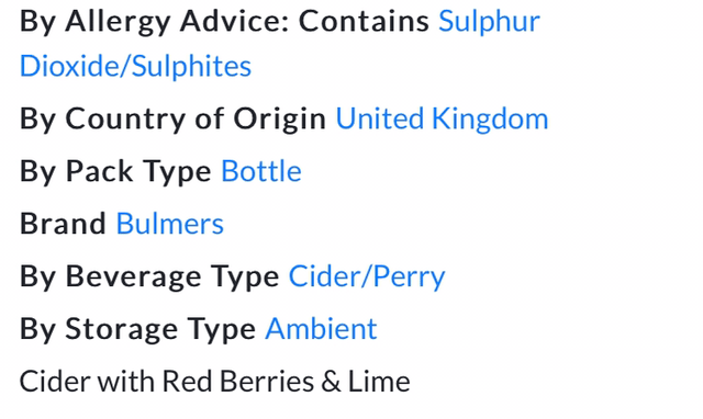 Bulmers Crushed Red Berries & Lime Cider 500ml Bottle