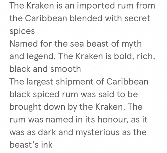 Kraken rum 70cl