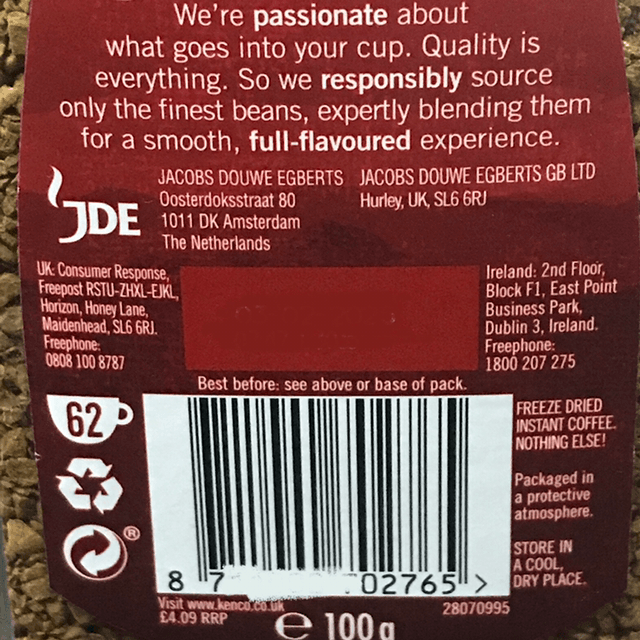 KENCO The Coffee Company Smooth 100g