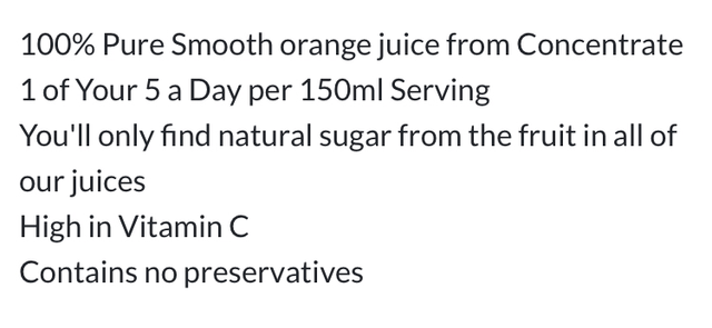 Princes Smooth Orange Juice from Concentrate 1 Litre