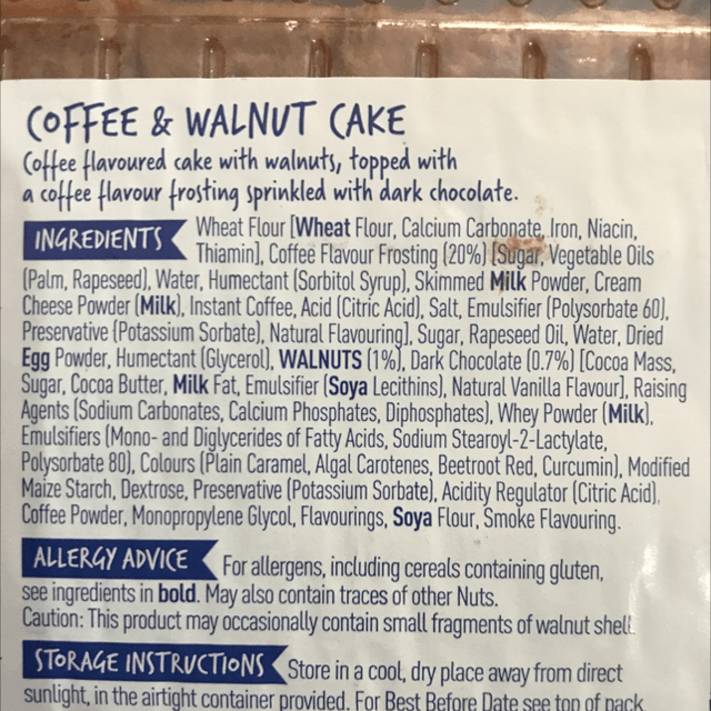 Cake, Coffee & walnut Cake, Coolmore 400g