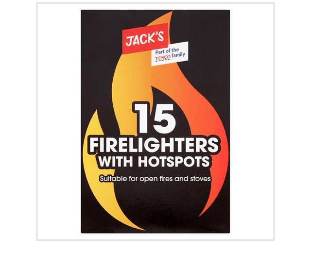 Jack's 15 Firelighters with Hotspots 200g