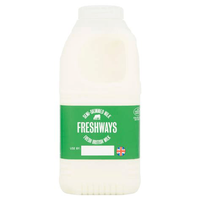 1 pint semi skimmed milk, Freshways 
