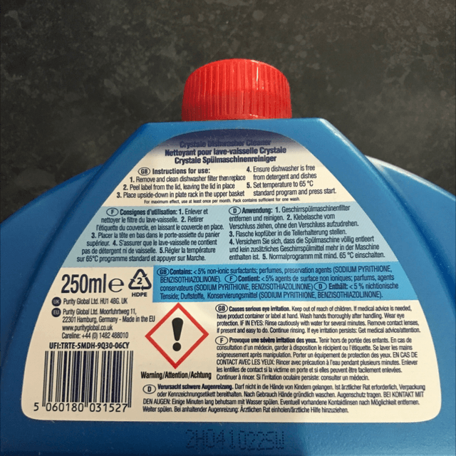 Crystale Total Action Dishwasher Cleaner 250ml