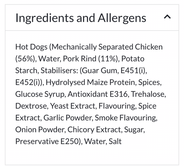 Princes 8 Hot Dogs 400g