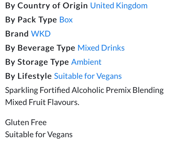 WKD Blue Bottles Original Alcoholic Mix 700ml 