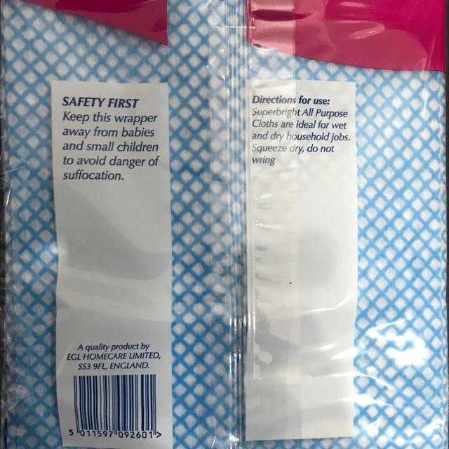 Super Bright All Purpose Cloths 10 Pack