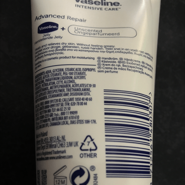 Vaseline Intensive Care Advanced Repair Hand Cream 75ml