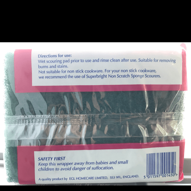 SUPER BRIGHT SCOURING PADS 10 PACK