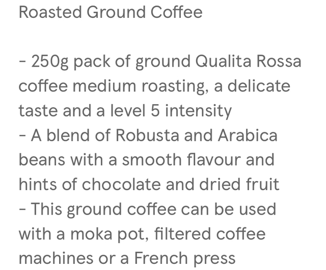 Lavazza Qualita Rossa Ground Coffee 250G