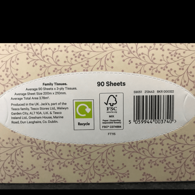 Tissues, Jack's Soft Family Tissues 90 Sheets