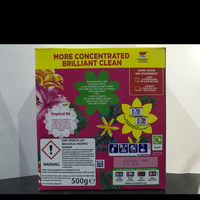 Washing powder, Surf LAUNDRY POWDER Tropical 500 G 10 Washes 