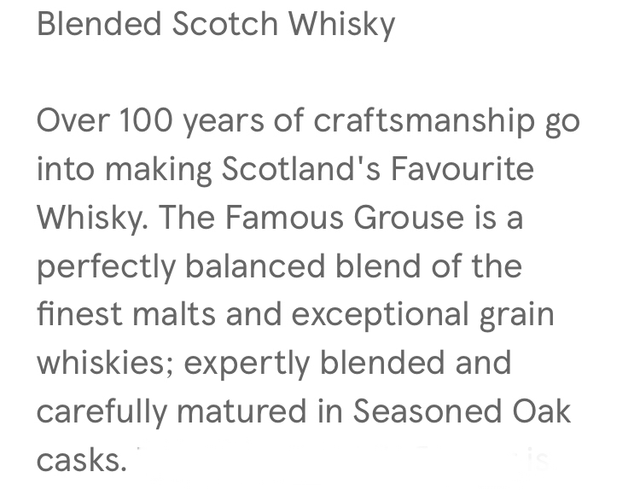 The Famous Grouse Whiskey 70cl