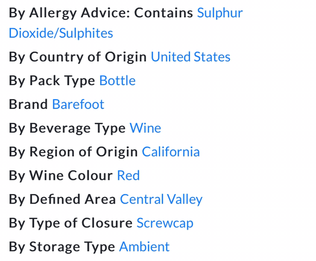 Barefoot Merlot Red Wine 750ml