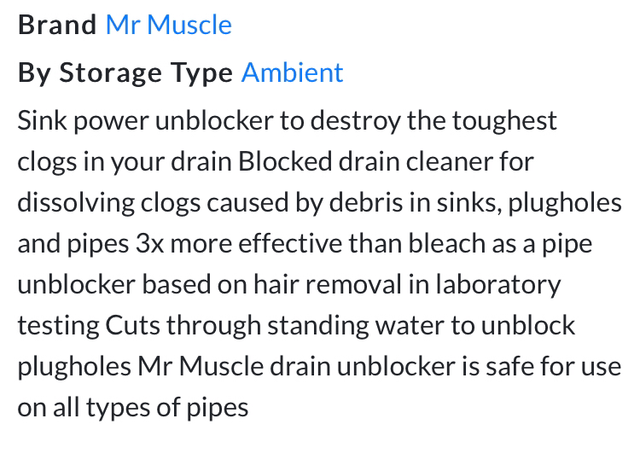 Mr Muscle Gel Sink & Drain Unblocker 500ml