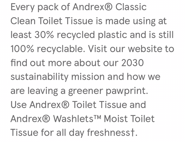Toilet tissue, Andrex 2 pack
