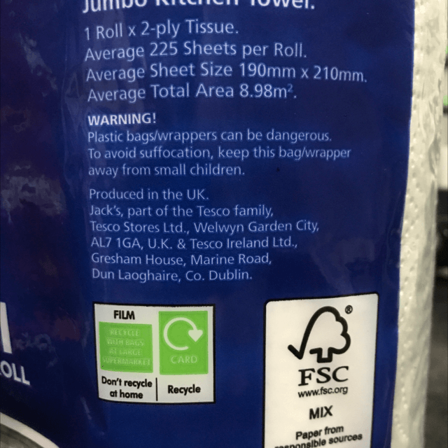 Kitchen towel, Jack's Jumbo Kitchen Towel 1 Roll