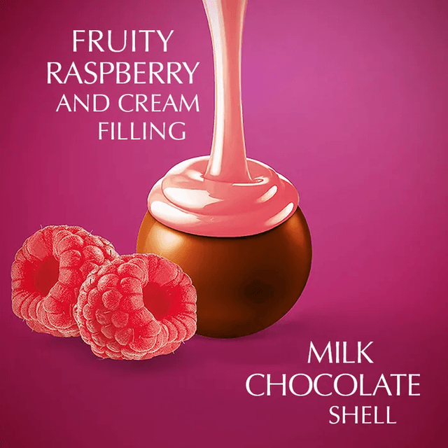 Lindt LINDOR Raspberry & Cream 200g