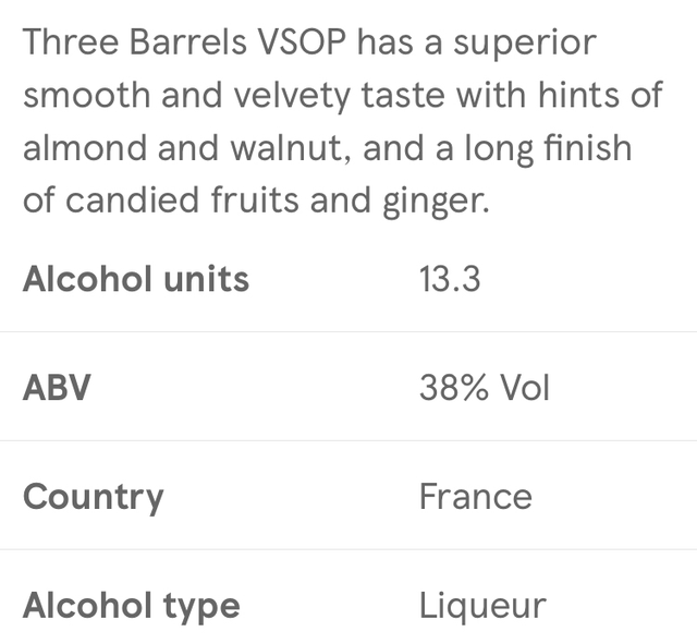 Three Barrels Rare Old French Brandy VSOP 35cl