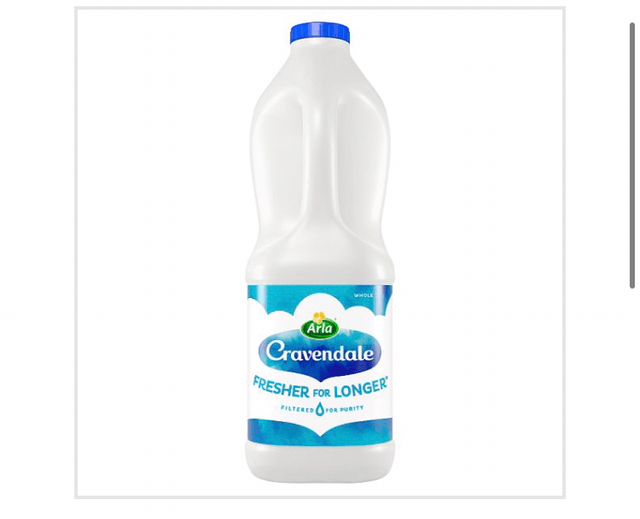 2L Cravendale whole milk
