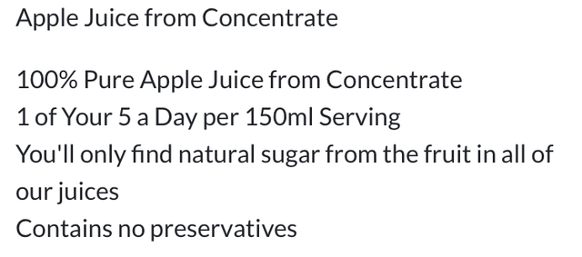 Princes Apple Juice from Concentrate 1 Litre
