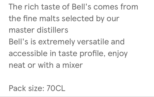 Bells 70cl