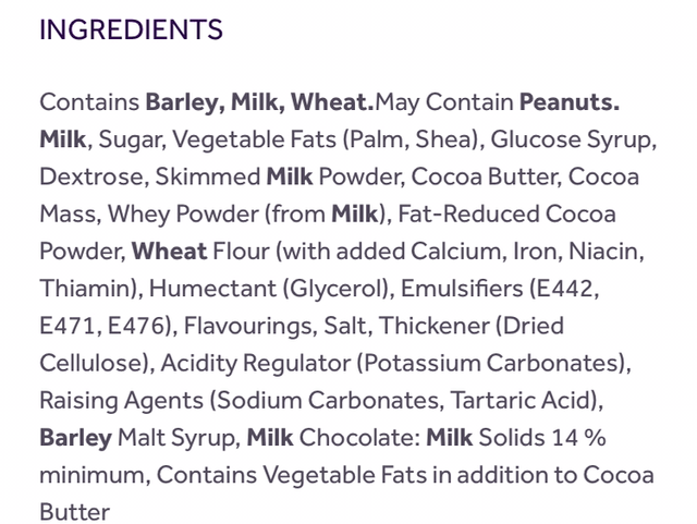 CADBURY BOOST BAR 48.5G