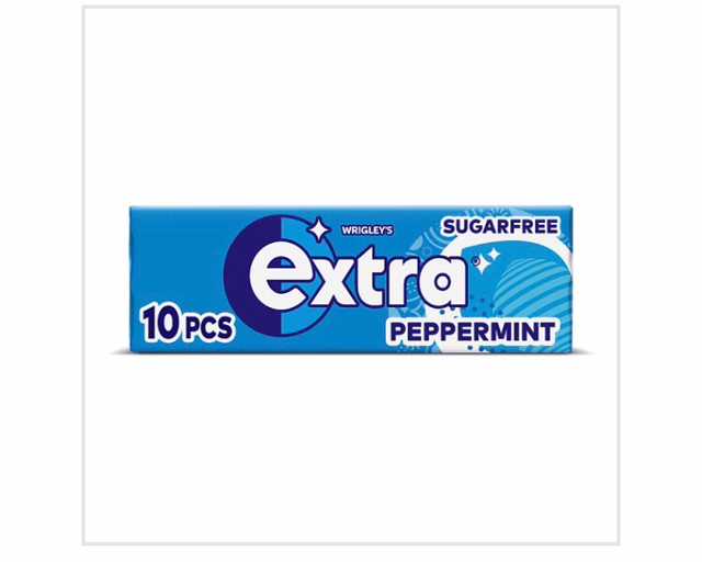Gum, Extra Peppermint Sugarfree Chewing Gum 10 Pieces