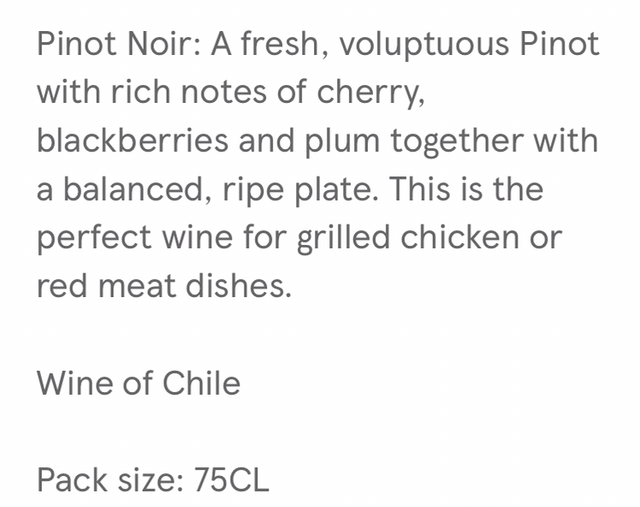 Cono Sur Bicicleta Pinot Noir 75Cl