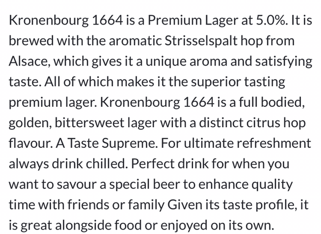 Kronenbourg 1664 Lager 4x 568ml