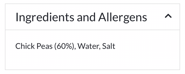 Chick Peas in Salted Water 400g