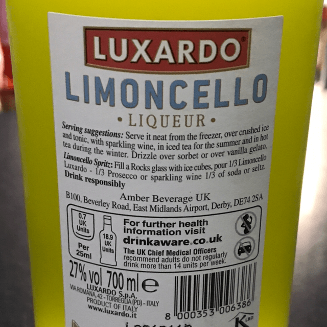 Luxardo Limoncello Liqueur 700ml