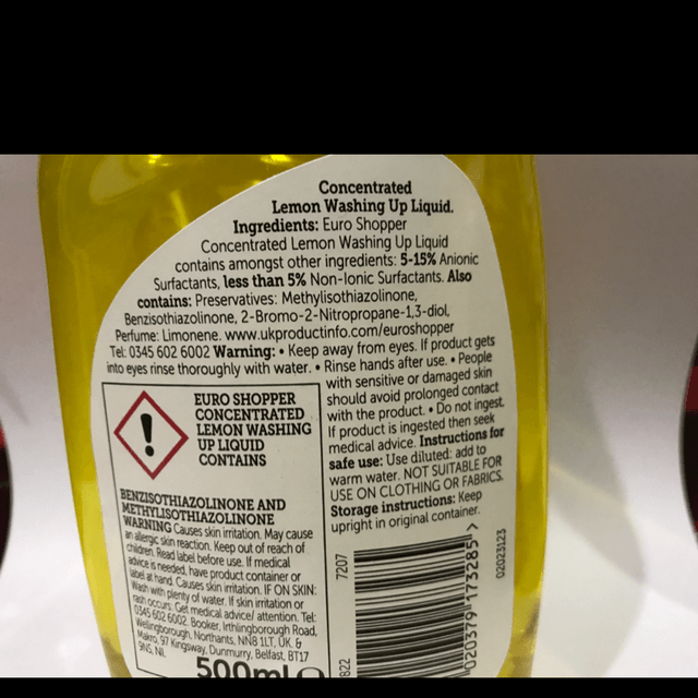 Washing up liquid 500ml Lemon