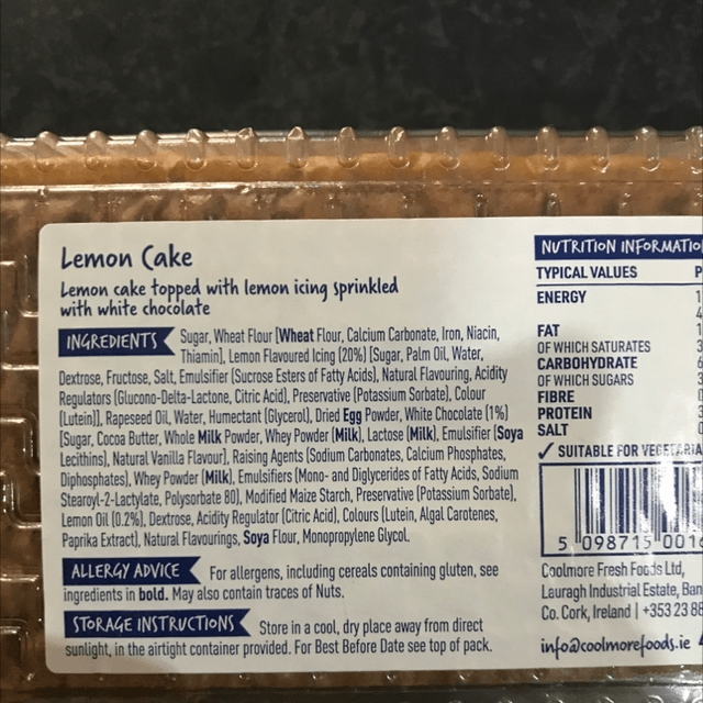 Cake, Coolmore Lemon Cake 400g