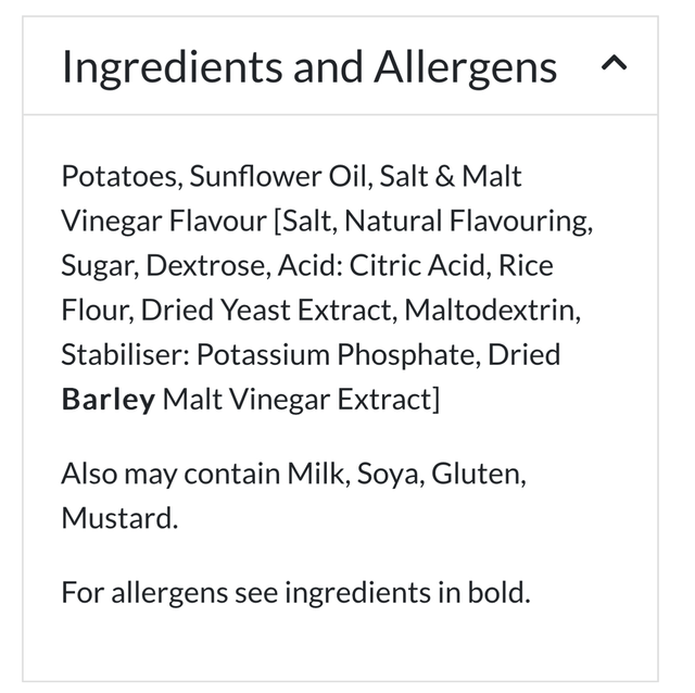 McCoy's Salt & Malt Vinegar Sharing Crisps 65g