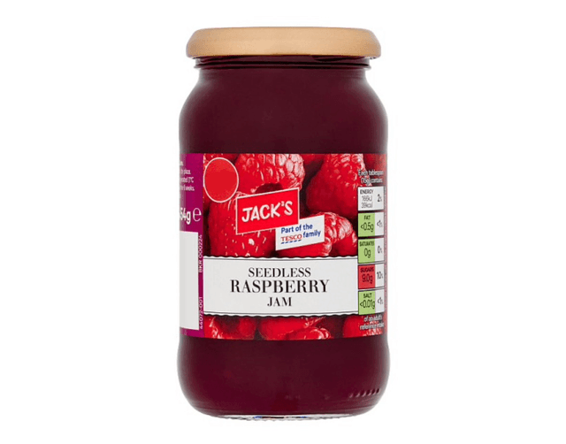 Jam, Jack&#039;s Seedless Raspberry Jam 454g 