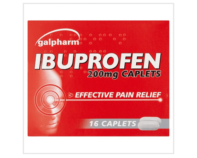 Galpharm Ibuprofen 200mg Caplets 16 Caplets MAX 1 PER CUSTOMER 