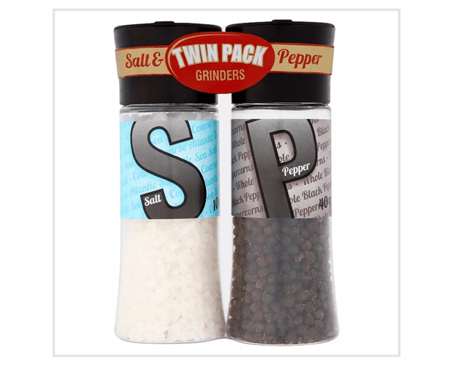 Cape Foods Salt &amp; Pepper Grinders Twin Pack