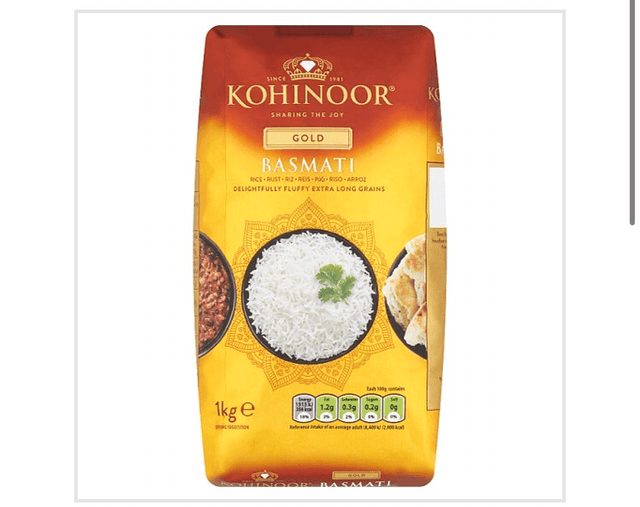 Rice, KOHINOOR Gold Basmati Rice 1kg