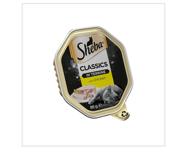 Sheba Classics Wet Cat Food Tray Chicken in Terrine 85g