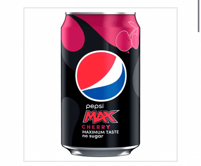 Pepsi Max Cherry No Sugar Cola Can 330ml