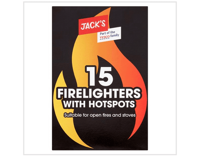 Jack&#039;s 15 Firelighters with Hotspots 200g