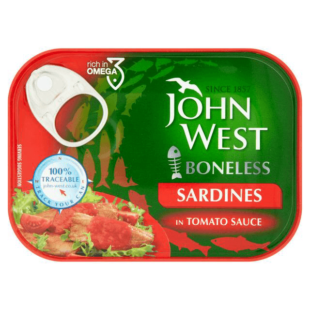 John West Sardines in Tomato Sauce, Boneless 95g