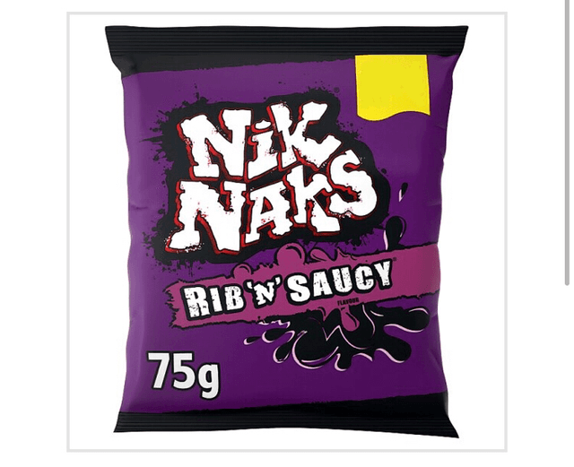 Nik Naks Rib &#039;N&#039; Saucy Flavour 75g